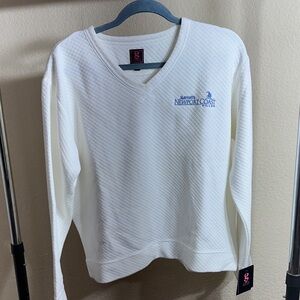 Gear For Sports White V-Neck Sweatshirt
